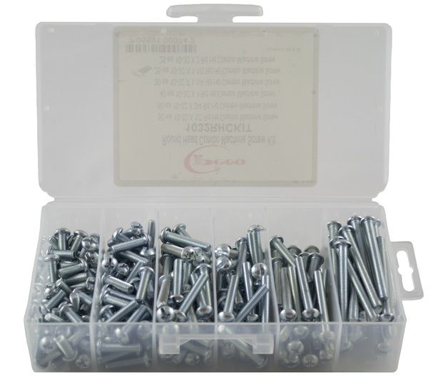 632RHCKIT 6-32 DIAMETER - ROUND HEAD MACHINE SCREW ASSORTMENT KIT - (6 SIZES)